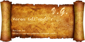 Veres Gáspár névjegykártya