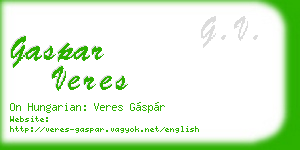 gaspar veres business card